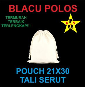 POUCH BLACU 21X30 POLOS - POUCH BAG POLOS - TAS POUCH BLACU POLOS