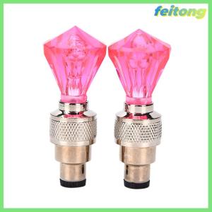 【feitong】🚕🚕【HOT SALE】 2x LED Motorcycle Cycling Bike Bicycle Wheel Tire Valve Flashing Light Car Lamp