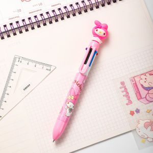 Sanrio Ball Pen 6 Colour 三丽鸥六色圆珠笔 Pen Mata Bola 6 Warna Kartun Comel Alat Tulis Sekolah Cute Cartoon Stationery Student Multicolour Ball Point Pen