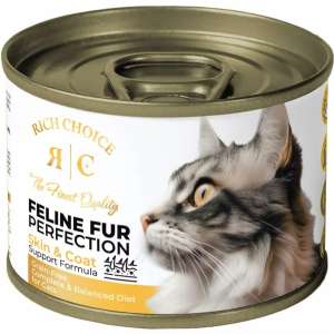 Rich Choice Functional Purrfect Beginnings/Feline Fur/Shine Bright/Trim Fit Complete Nutrition Cat Canned Wet Food 200G