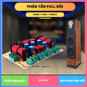 [1 mạch] Phân tần loa full đôi RCEDA-402 dùng cho 2 Bass 1 Mid 1 Treble | Phân tần loa kéo | Mạch phân tần 4 loa