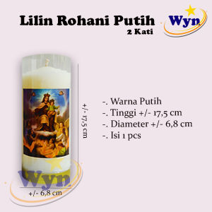 Lilin Rohani / Lilin Doa / Lilin Sembahyang Putih 2 Kati