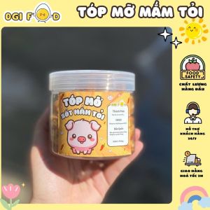 1Kg Tóp Mỡ Sốt Mắm Tỏi Giòn Ngon Đậm Vị - Không Hôi Dầu - Kho Bánh Tráng Tây Ninh OGI FOOD