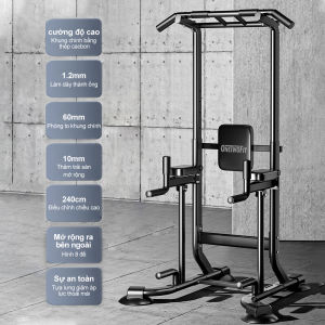 OneTwoFit Xà đơn xà kép Có đệm Pull Up Bar 6 điều chỉnh độ cao Dễ dàng hỗ trợ 150kg Dễ dàng cài đặt