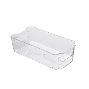 JIANZ Plastic Refrigerator Organizer Bins Handle Transparent Cosmetic Storage Box Easy To Carry Durable Fridge Storage Basket Home Furnishings