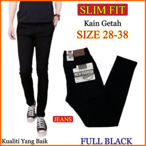 Ready Stock(Size27-8))Men’s Denim Super Stretch Slim Fit Jeans kain tabal stretch All Waist Straight Leg