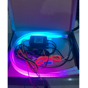 DMX Lampu LED DRL Alis Flexibel WRGB APP 30 cm Welcome + RGB Matrix Mobil Motor 30 cm Selang Fungsi Sein Rem Senja Type Premium