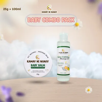 Kamay ni Nanay Combo Pack | 100% Original Authentic Baby Balm and Baby Calming Massage Oil for Baby | Calming Baby Balm | Stress relief product | All-natural baby care