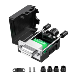 9Pin 9 to Can Adapter Female to Screw Terminals Converters with Oxidation Resistance and Easy Wiring Design Tail Tube