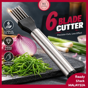 6 Blade Multifunction Cutter Slicer Onion Shredder Scallion Kitchen Knife Pemotong Sayur & Penghiris Serbaguna 多功能切丝器