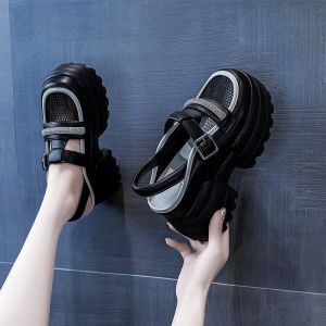 Sepatu Sandal Wedges Hak Tebal Mules Wanita Sepatu Fashion Premium SSK 2445