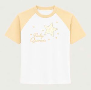 Áo Thun Baby Tee Raglan Ngôi Sao Form Vừa Cotton Premium 250GSM Phong Cách Hàn Quốc