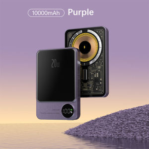 10000mAh Transparent Portable Magnetic Power Bank For iphone 12 13 Magnetic Wireless Charger External Auxiliary Battery Pack