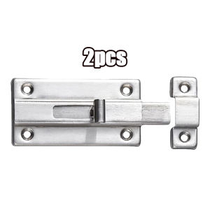 2pcs Stainless Steel Door Hasp Latch Lock Sliding Bolt Catch
