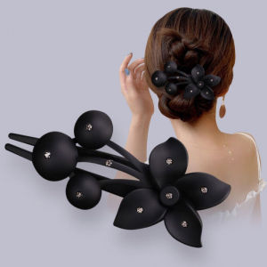 IQAngel Kẹp tóc hoa thanh lịch cho phụ nữ thiết kế hoa anh đào phong cách với kim cương lấp lánh hoàn hảo cho mặc hàng ngày và dịp đặc biệt