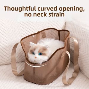 AFGYJT Breathable Cat Handbag Large Capacity Foldable Design Dog Shoulder Bag Anti-Escape Resistant To Scratches Cat Carrier Sling Bag Outdoor