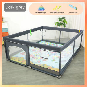 BYBABY Folding Playpen Fence For Baby Stainless Steel Frame Big Baby Playpen Play Fence Safety Indoor Play