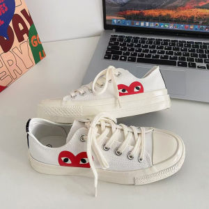 Converture Mens and womens sports shoes canvas shoes flat shoes youth fashion off white