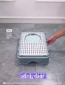 (ReadyStock) Foldable Large Cat Litter /Anti Splash Drawer Type Cat Toilet  Closed/Bekas Pasir Kucing Besar