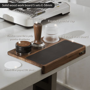 Bincoo Walnut bột cà phê Pad Silicone Non-Slip Bar góc pad Bộ máy xay bột