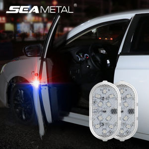 2/4Pcs Universal Car Openning Door Warning Light 10 LEDs Anti-collision Warning Flash Light Signal Lamp USB Charging