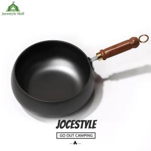 [Jocestyle Mall] Belly Shape Frying Pan Multifunctional Soup Pot 9.4 Inch for Gas Stove Induction