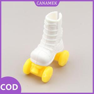 CANAMEK✨ Con lăn màu hồng Giày trượt giày cho búp bê thời trang ngắn khởi động trang trí thể thao đồ chơi chơi búp bê phụ kiện