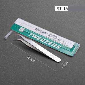 Nhíp Thép Không Gỉ ST-10~ST-15 Kèm Vỉ Đựng – Gắp Linh Kiện Làm Mi Đồ Thủ Công