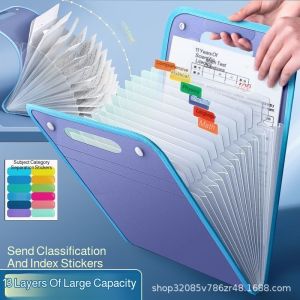 File Bag Document Storage Eco-friendly Material Multilayer Translucent Elementary School Students