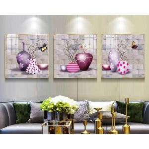 Tranh Laminate Tráng Gương - Tranh Treo Tường Hình Hoa 3D Sống Động