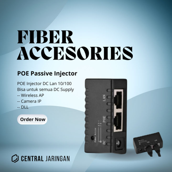 Poe Injector Dc POE Passive Injector | POE Injektor DC LAN 10/100 | Lazada Indonesia