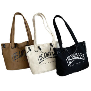 YOOXI กระเป๋าผู้หญิงกระเป๋าผ้าใบทำกิจกรรมกระเป๋าถือสไตล์ยุโรปและอเมริกาแบบย้อนยุคความจุขนาดใหญ่สไตล์กระเป๋าสะพายไหล่ญี่ปุ่น