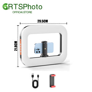 11Inch Ring Light Flat Panel Light LED Fill Light photography light with phone clip