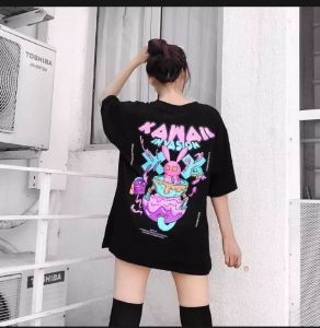 Áo Thun Nam Nữ Form Rộng In Hình KAWAII độc đẹp Vải Dày Mịn Thiết Kế Thời Trang Đường May Sắc Sảo
