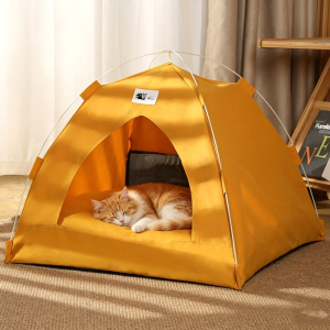 Portable Pet Dog Bed Tent House for Indoor & Outdoor Use Easy Access Cat Bed Nest With Cushion Ideal for Cats Puppies & Small Animals