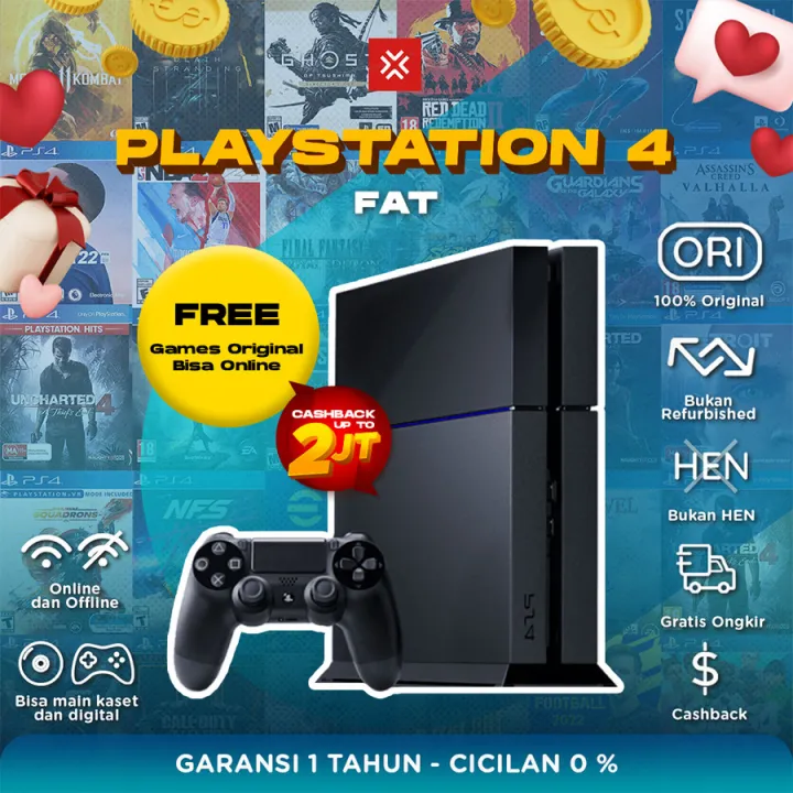PROMO SONY PS4 Playstation 4 FAT 500 GB / 1 TB Bonus Bundle Games Original Terlaris