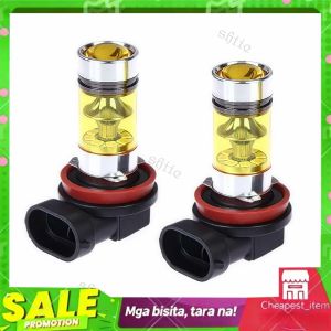 Dual Color 3000K Yellow & 6000K White LED Fog Light – Waterproof High Brightness 12V-24V Compatibility Plug-and-Play for Car and Motorcycle Use!