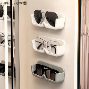 WP💓💛💖 1PCS Eyeglasses Organizer Rack Wall Mounted Sun-glasses Display Holder Wardrobe Decoration Storage Box Sunglass Organizer