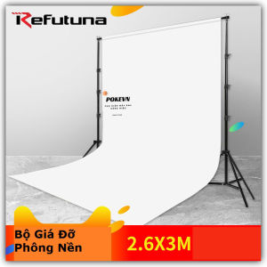 Khung giá treo phông nền di động chữ U KT 26*3m chụp ảnh quay video lookbook ảnh cưới livestream (tặng kẹp túi đựng)