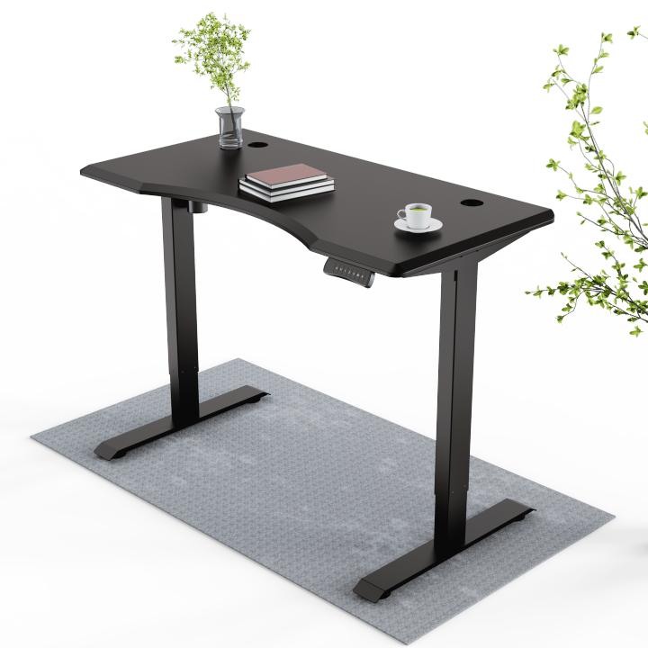 ErgonMan Electric Height Adjustable Desk Office Table Single Motor MDF