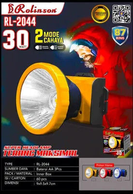 Rolinson Senter Kepala Profesional 30W Rechargeable Ring 46 Rolinson RL 2042 - YSSHop