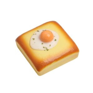 MUMU 3D chân thực Đồ chơi bánh mì nướng trứng ốp la Tăng chậm Có thể giãn. Đồ chơi bóp giãn Sáng tạo Giảm lo âu Đồ chơi mô phỏng thực phẩm chân thực. Quà tặng cho người lớn.
