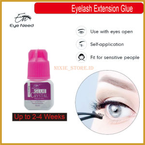 Eyelash Extension Lem Bulu Mata Tanam CRYSTAL GLUE 5ml Tidak Perih Tahan Lama Tidak Berbau Blue Transparan No Odor