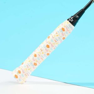 ALLLUCK 1.2M Badminton Handle Wrap Tape PU Cartoon Tennis Racket Grip Tape Durable Sweat-Absorbent Fishing Rod Sweatband Outdoor Sports