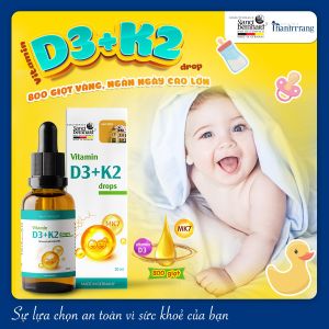 Vitamin D3K2 MK7 Sanct Bernhard hấp thu gấp đôi Canxi trong 1 giọt phát triển chiều cao cho trẻ tối đa -  ĐỨC (20ml)