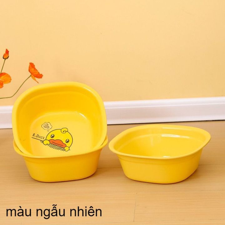 chậu nhựa hình vịt vàng 27cm. thau nhựa vuông rửa rau hoả đa năng kute ...