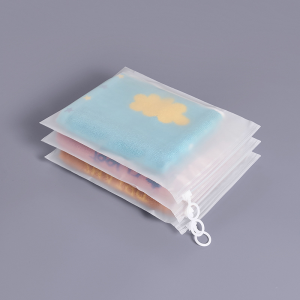 【NEW A 】50 Pieces Frosted Pull-Tab Sealed Plastic Packaging Travel Storage Waterproof Bag Corporate Logo Customized Product Packaging