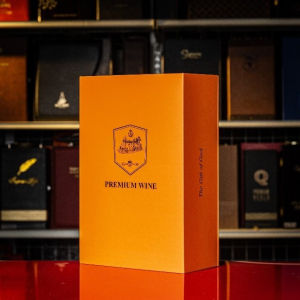 [HĐ] Hộp đựng 2 chai rượu vang cao cấp - HG đôi cam