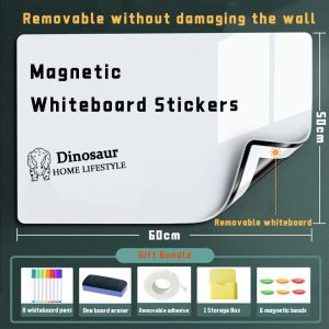 SG Ready Stock Removable Magnetic Whiteboard Sticker Board for Office Children Teaching Writing Drawing