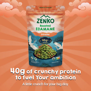 Zenko Superfoods - Roasted Edamame Siracha 100g (Healthy Snacks with High Protein Fibre Iron All Natural)